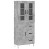 vidaXL Arm&aacute;rio alto 69,5x34x180 cm derivados de madeira cinza cimento