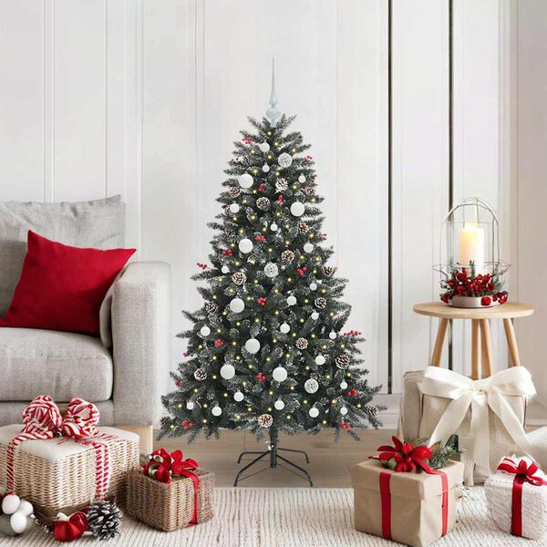 vidaXL &Aacute;rvore de Natal Artificial Verde 120 cm PVC, Pl&aacute;stico e A&ccedil;o