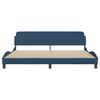 vidaXL Estrutura de cama Dover 200x200 cm tecido azul