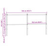 vidaXL Cabeceira de substitui&ccedil;&atilde;o 160cm derivados madeira/a&ccedil;o carvalho castanho