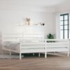 vidaXL Estrutura de cama 200x200 cm pinho maci&ccedil;o branco