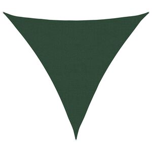 vidaXL Para-sol vela triangular 160 g/m&sup2; 6x6x6 m PEAD verde-escuro
