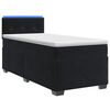 vidaXL Cama Box Spring com Colch&atilde;o e LED Preto 90 x 200 cm Veludo