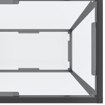 vidaXL Mesa consola transparente 180x35x75,5 cm vidro temperado