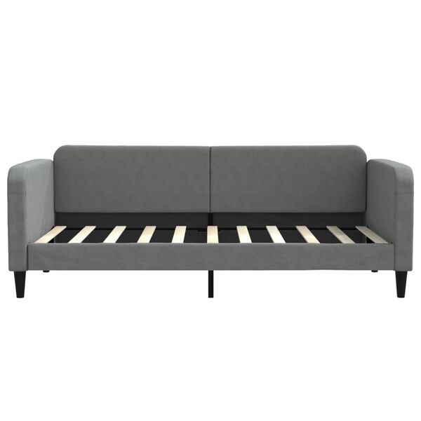 vidaXL Sof&aacute;-cama 90x190 cm tecido cinzento-escuro