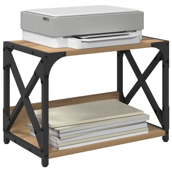 vidaXL Suporte para Impressora Carvalho Artesanal 44 x 26 x 31.5 cm