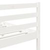 vidaXL Estrutura cama pequena solteiro 75x190 cm madeira maci&ccedil;a branco