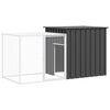 vidaXL Gaiola p/ coelhos 200x91x100 cm a&ccedil;o galvanizado antracite