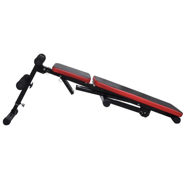 vidaXL Banco musculação ajustável + conjunto barras e halteres 30,5 kg