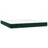 vidaXL Cama box spring c/ colch&atilde;o/LED 180x200 cm veludo verde-escuro