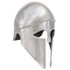 vidaXL Capacete de soldado grego r&eacute;plica LARP a&ccedil;o prateado