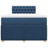 vidaXL Cama boxspring com colch&atilde;o 120x190 cm tecido azul