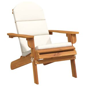 vidaXL Cadeira de jardim Adirondack com almofad&otilde;es ac&aacute;cia maci&ccedil;a