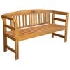 vidaXL Banco de jardim 157 cm madeira ac&aacute;cia maci&ccedil;a
