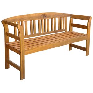 vidaXL Banco de jardim 157 cm madeira ac&aacute;cia maci&ccedil;a