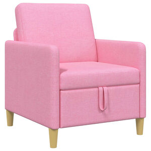 vidaXL Sofa com Armazenamento Rosa 72 x 78 x 87 cm Poli&eacute;ster