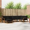 vidaXL Conjunto de Sof&aacute;s para Exterior 18 pcs Natural e Preto