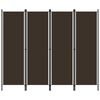 vidaXL Divis&oacute;ria de quarto com 4 pain&eacute;is 200x180 cm castanho