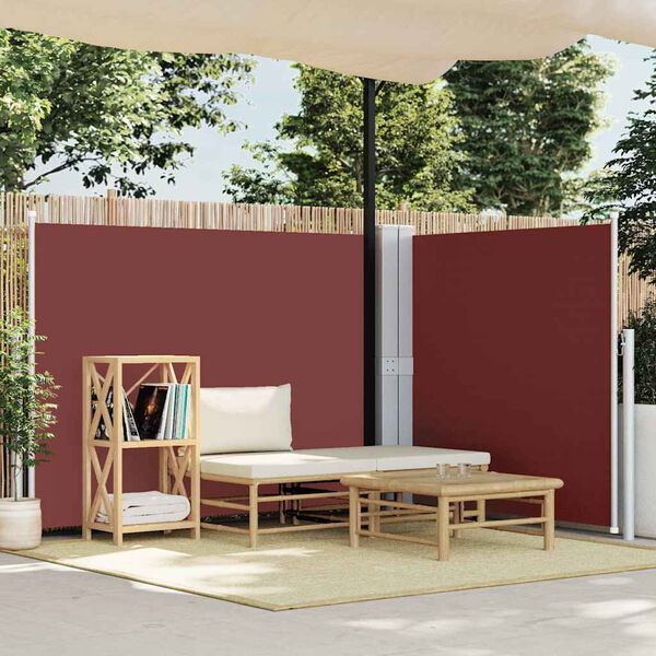 vidaXL Toldo lateral retrátil 140x600 cm castanho