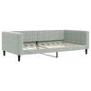 vidaXL Sof&aacute;-cama 100x190 cm veludo cinzento-claro