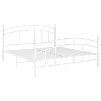 vidaXL Estrutura de cama em metal 180x200 cm branco