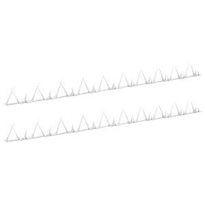 vidaXL Barra com espetos protetora de muros 2 pcs a&ccedil;o 1 m