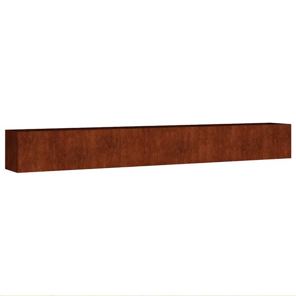 vidaXL Canteiro elevado de jardim 360x40x40 cm a&ccedil;o corten