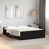 vidaXL Estrutura cama c/ gavetas 120x190 cm derivados de madeira preto