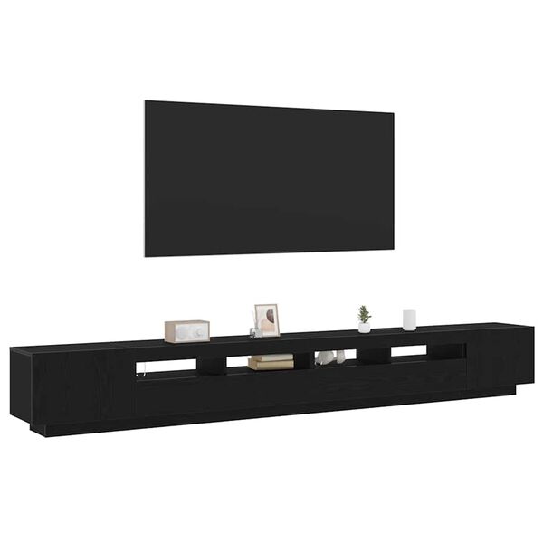 vidaXL Conjunto de m&oacute;vel de TV 3 pcs Preto 300 x 35 x 40 cm