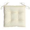 vidaXL Almofad&otilde;es de cadeira 2 pcs 40x40x7cm tecido oxford branco nata