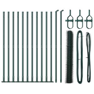 vidaXL Cerca de Arame Soldado com Base de Concreto 25 x 0,8 m (L x A)