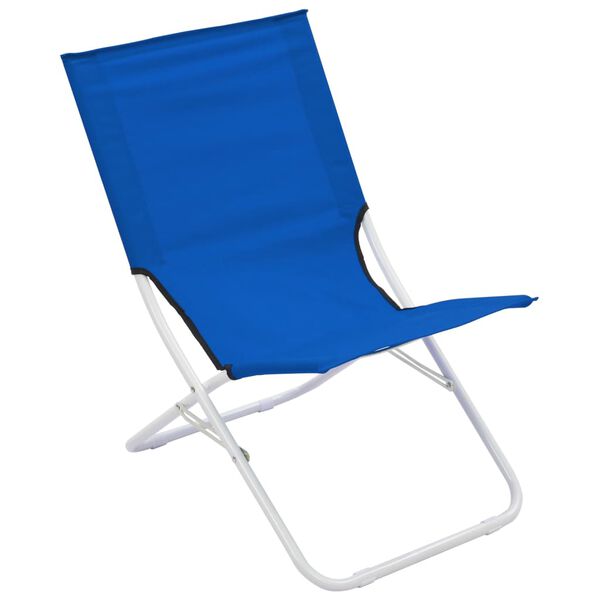 vidaXL Cadeiras de praia dobr&aacute;veis 2 pcs azul