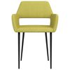 vidaXL Cadeiras de jantar 2 pcs tecido verde