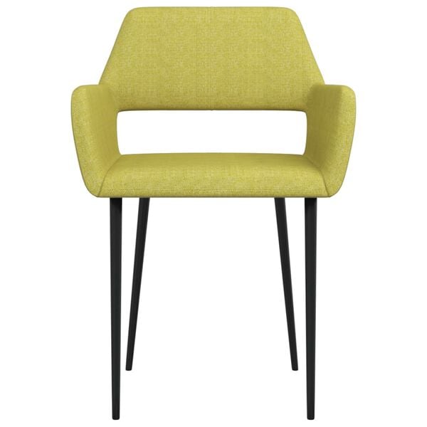 vidaXL Cadeiras de jantar 2 pcs tecido verde