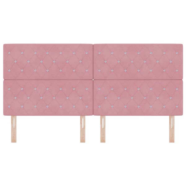 vidaXL Cabeceira Rosa 200 cm Veludo