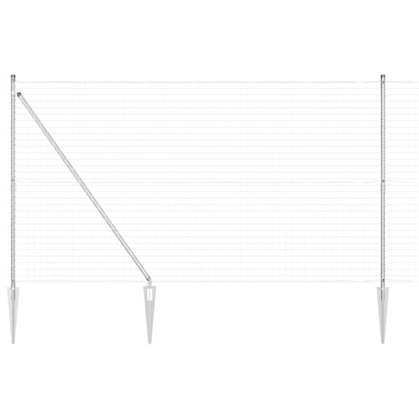 vidaXL Cerca com Poste Prateado 1,6 x 10 m A&ccedil;o