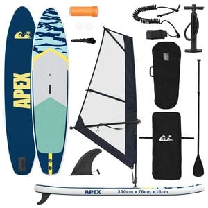 vidaXL Prancha SUP Infl&aacute;vel com Vela APEX 330 x 76 x 15 cm Azul para