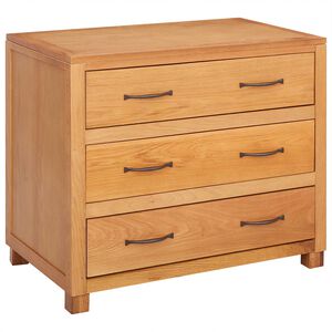 vidaXL Arm&aacute;rio Castanho 80 x 50 x 70 cm Madeira de Carvalho S&oacute;lido