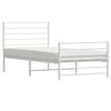 vidaXL Estrutura de cama com cabeceira e p&eacute;s 80x200 cm metal branco