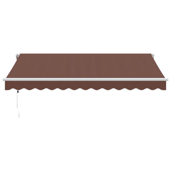 vidaXL Toldo retrátil automático 350x250 cm castanho
