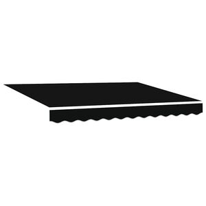 vidaXL Tecido de substitui&ccedil;&atilde;o para toldo Preto 280 x 245 cm Poli&eacute;ster