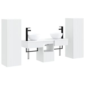 vidaXL Conjunto de M&oacute;veis para Banheiro 5 unid. Branco