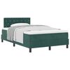 vidaXL Cama Box com colch&atilde;o Verde Escuro 120 x 190 cm Veludo