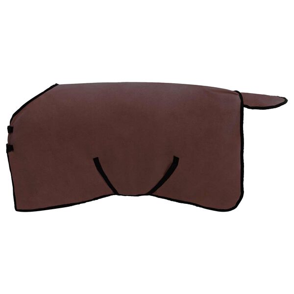 vidaXL Cobertor de Cavalo Marrom Escuro Completo Poli&eacute;ster