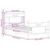 vidaXL Estrutura cama s/ colch&atilde;o derivados madeira carvalho castanho