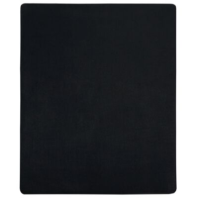 vidaXL Lençol ajustável 90x200 cm algodão jersey preto