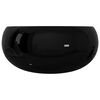 vidaXL Lavatório redondo em cerâmica preto 40x15 cm