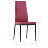 vidaXL Conjunto de jantar 7 pcs vermelho tinto