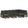 vidaXL Conjunto de Sof&aacute; de Jardim 10 unid. Cinzento vime PE