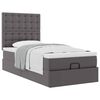 vidaXL Cama otomana com colch&atilde;o 90x190 cm couro artificial cinzento